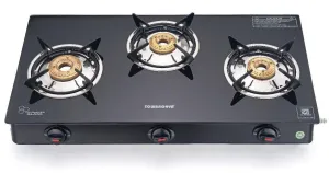 3 Burner Elite - Glass Top Gas Stove - SOWBAGHYA