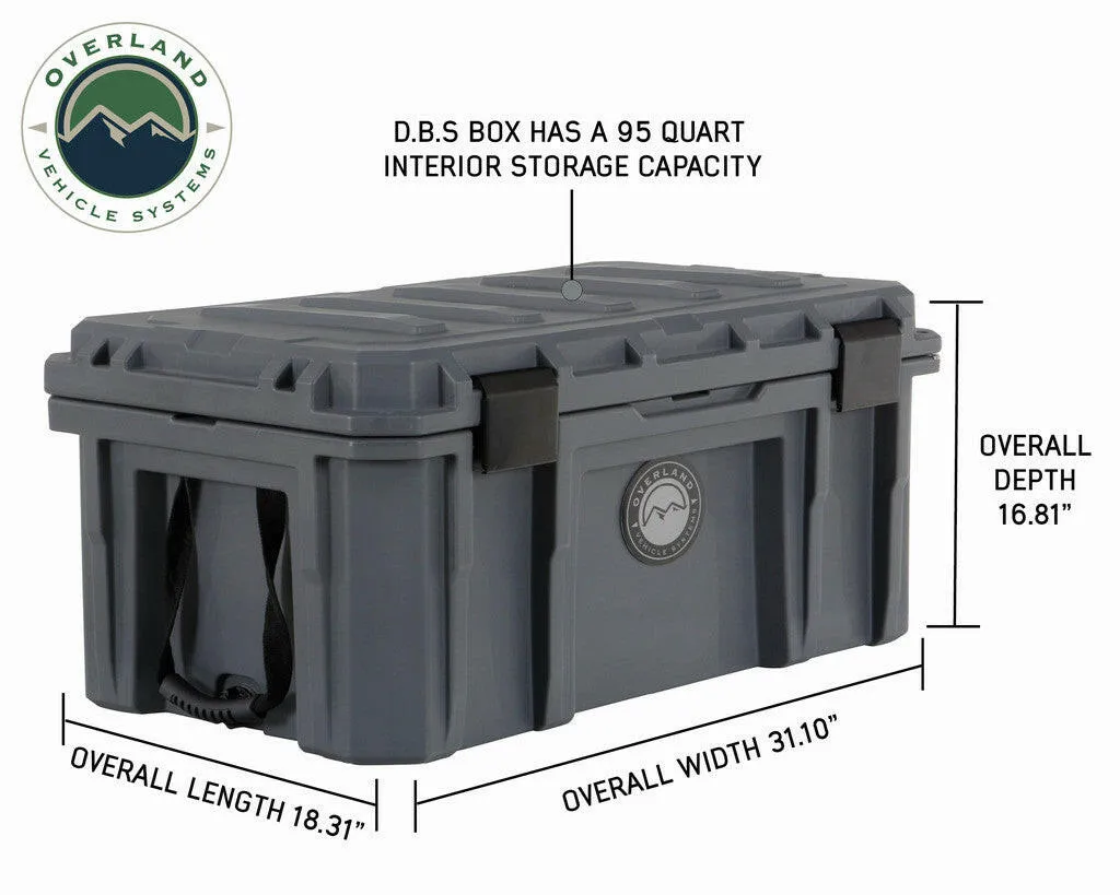 95 QT Dry Box With Drain and Bottle Opener - Dark Grey