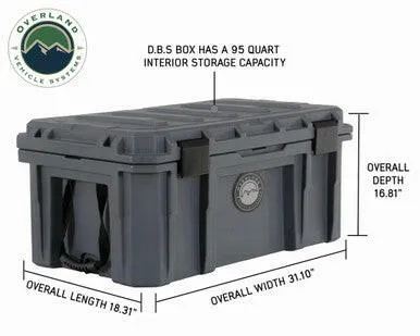 95 QT Dry Box With Drain and Bottle Opener - Dark Grey