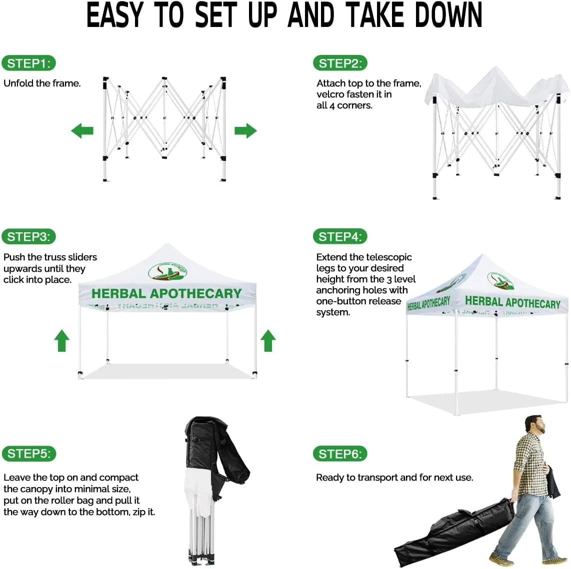 ABLEM8CANOPY  Herbal Apothecary 10x10 Easy Set up Canop Tent