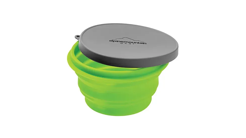 Alpine Mountain Gear Medium Collapsible Silicone Container With Lid