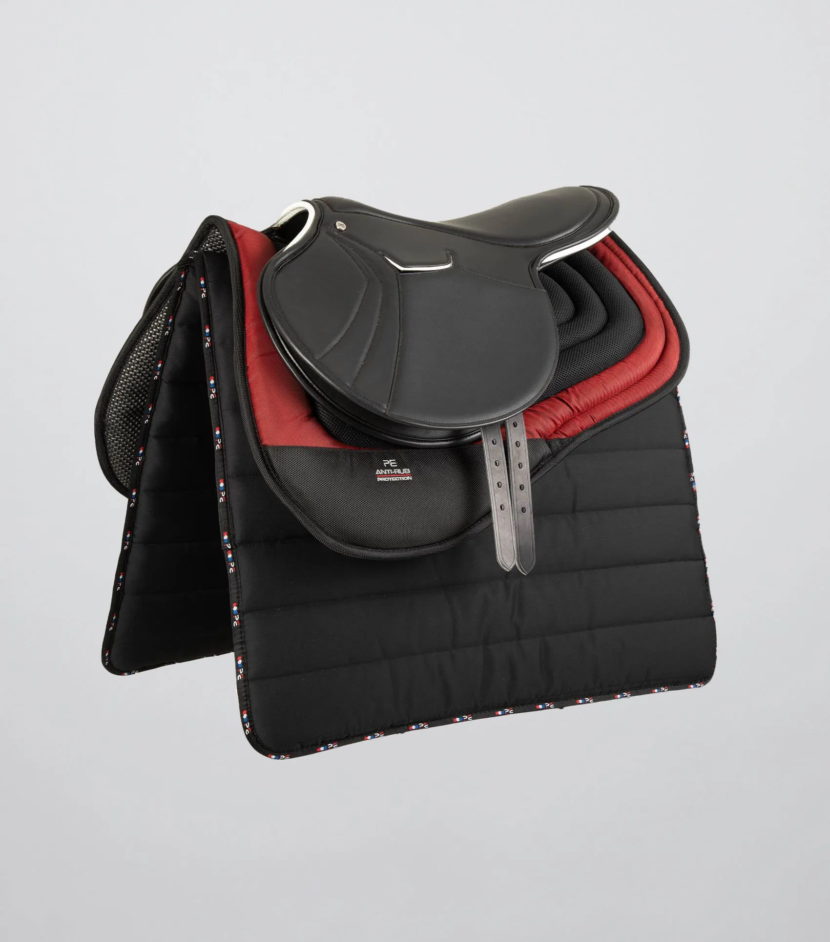 Anti-Slip Airflow Shockproof Racing/ Training Saddle Pad Black/Red