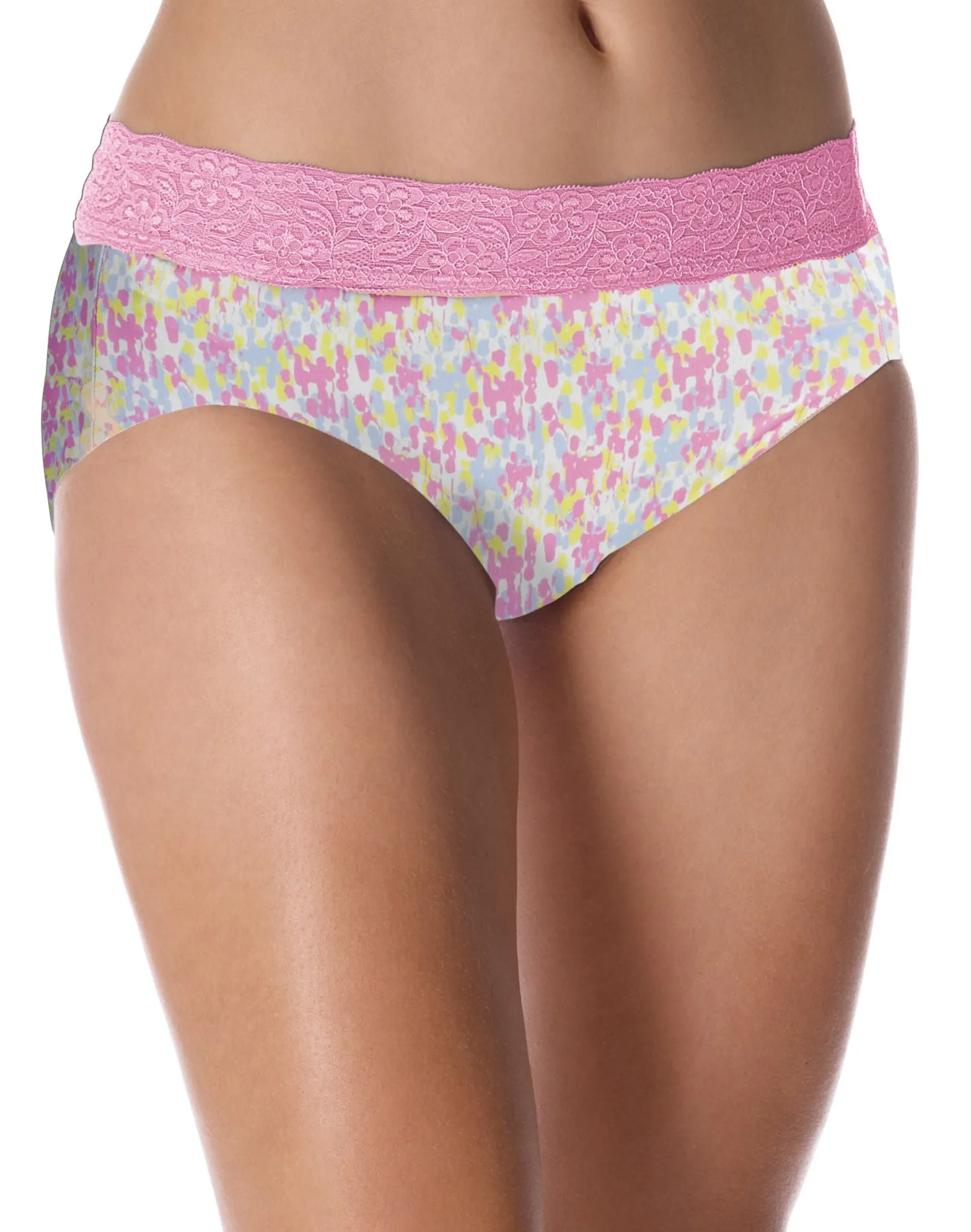 Bali No Lines, No Slip Hipster with Lace Waistband