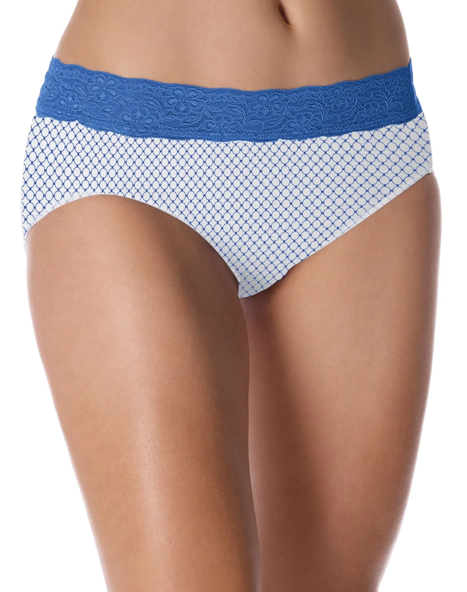 Bali No Lines, No Slip Hipster with Lace Waistband