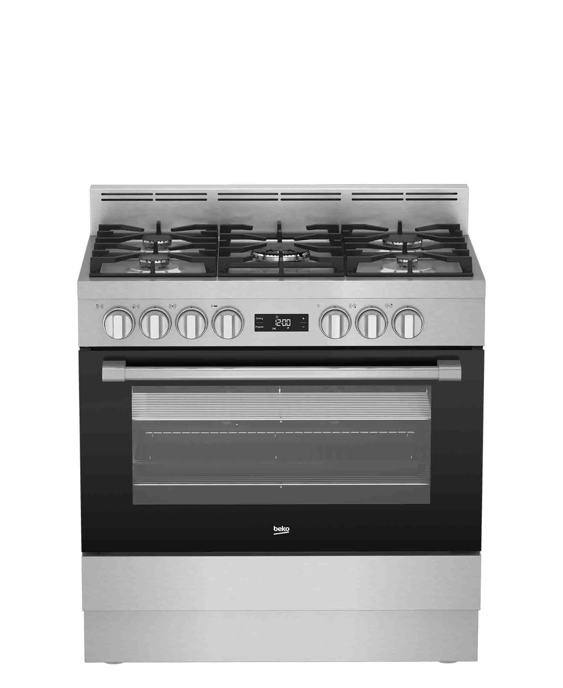 Beko 90cm Gas / Electric Inox Free Standing Stove - Stainless Steel