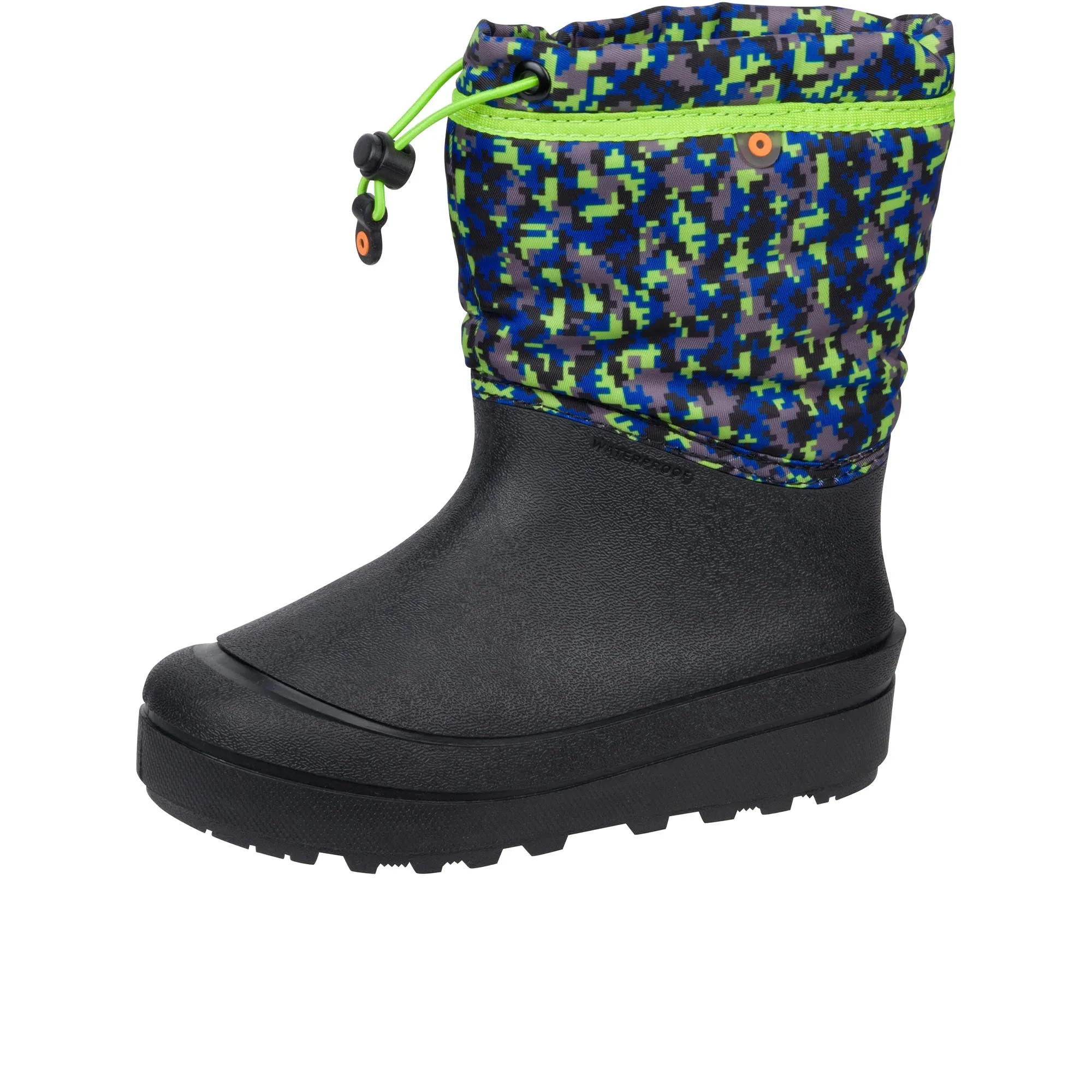 Bogs Childrens Snowshell Boot Digital Maze Black Multi