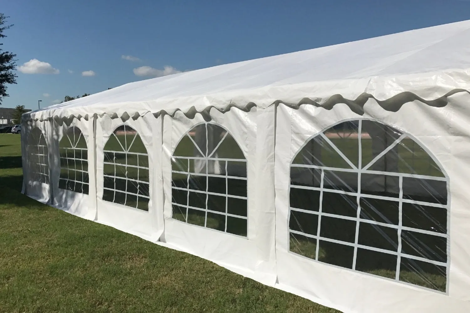 Budget PE Party Tent 32'x20' with Waterproof Top