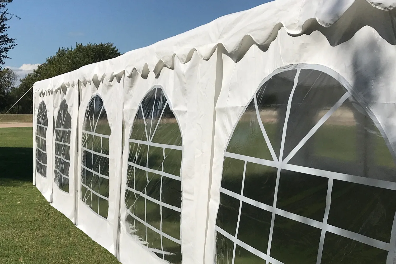 Budget PE Party Tent 40'x20' with Waterproof Top