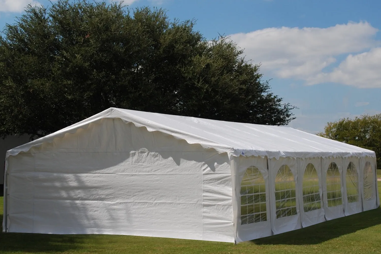 Budget PE Party Tent 40'x20' with Waterproof Top