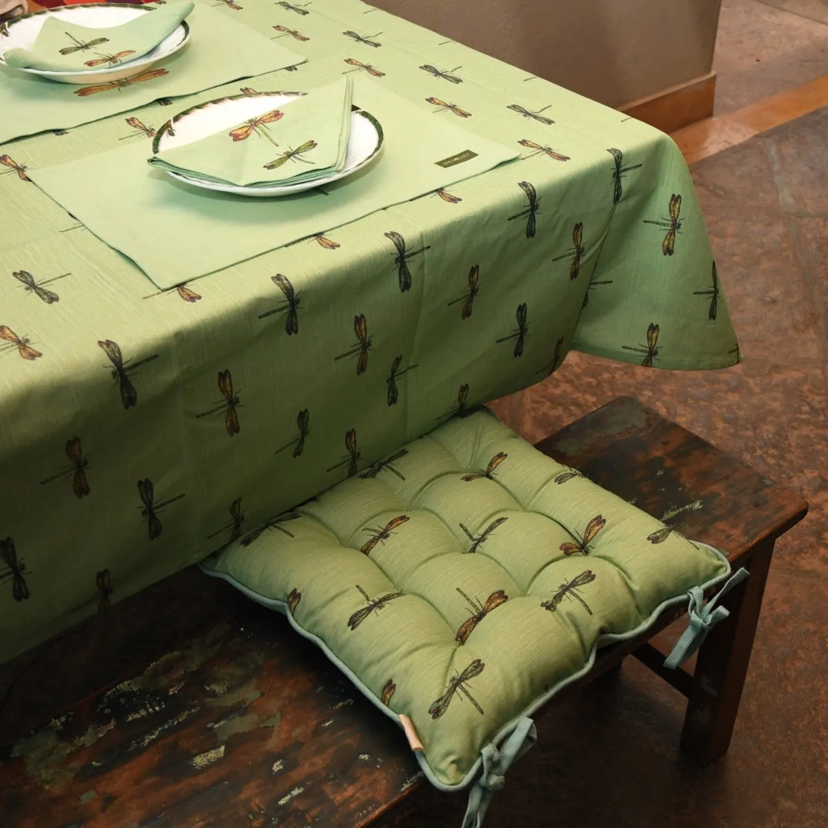 Chair Pad with Ties - Akitsu - Seafoam