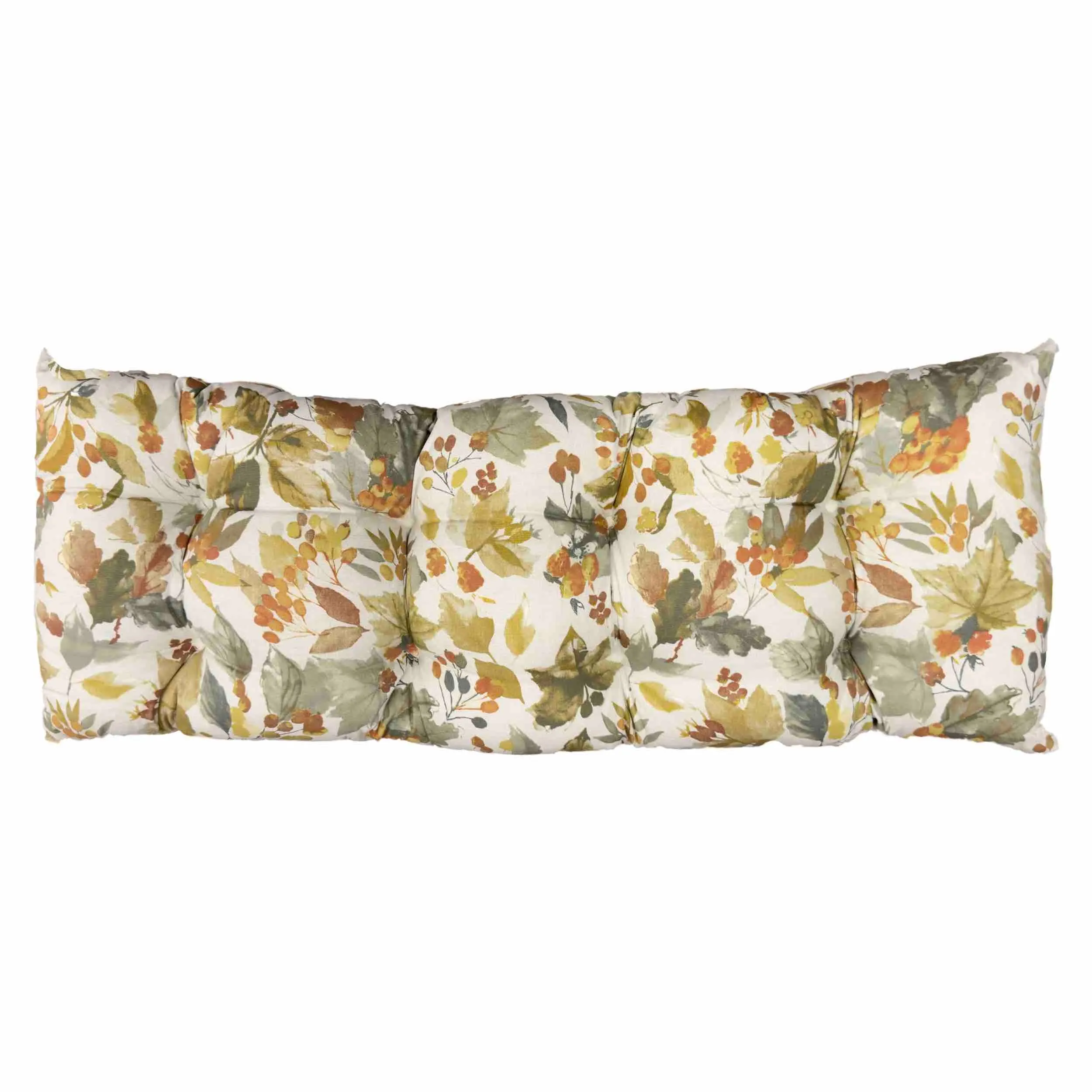 Chunky Beach Hut Bench Cushion Pad - Autumn Leaves