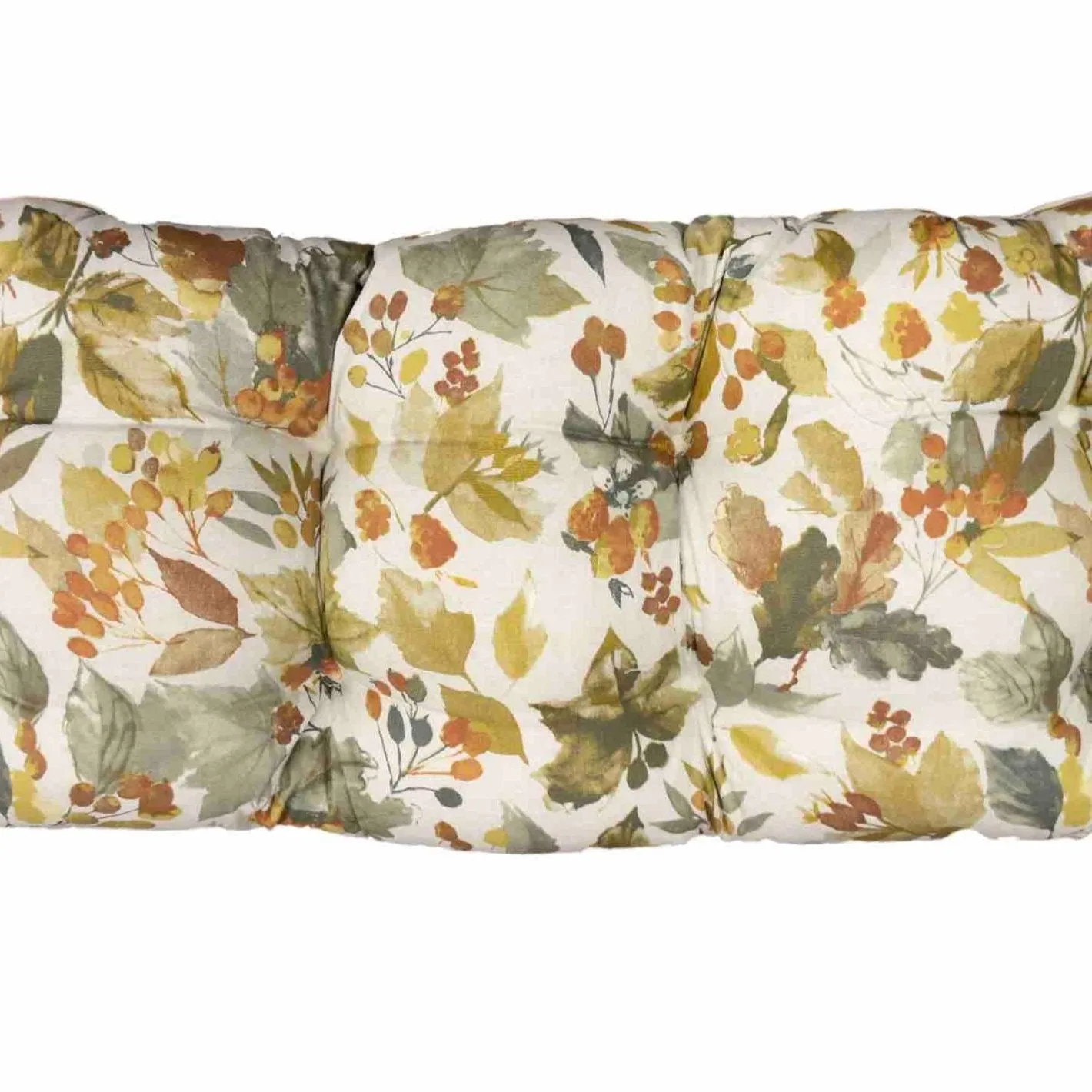 Chunky Beach Hut Bench Cushion Pad - Autumn Leaves