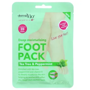 Derma V10 Foot Packs [ Tea Tree & Peppermint](1 Pair)(A)