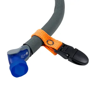 Fluorescent Orange Drink Tube Lanyard Clip