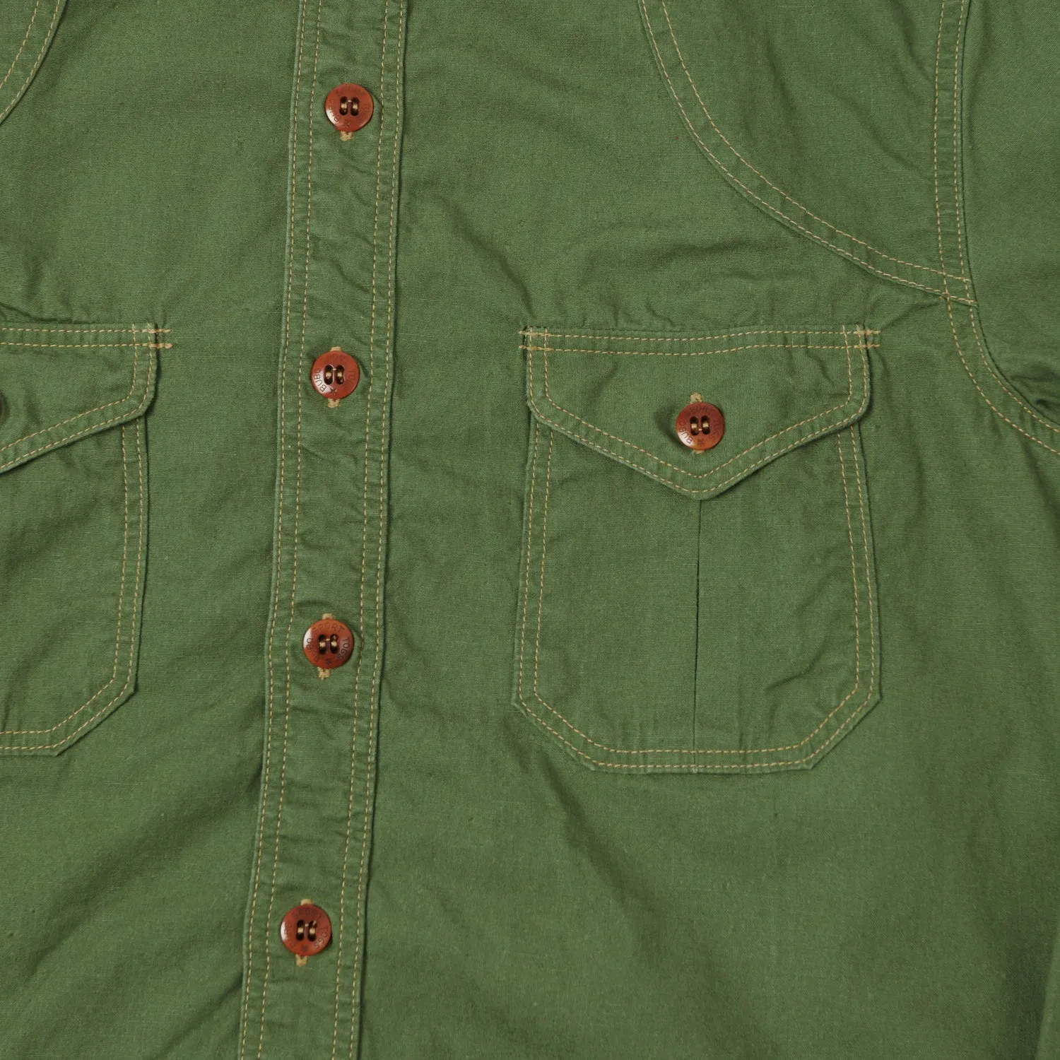 Freewheelers Great Lakes 'Montauk' Shirt - Olive