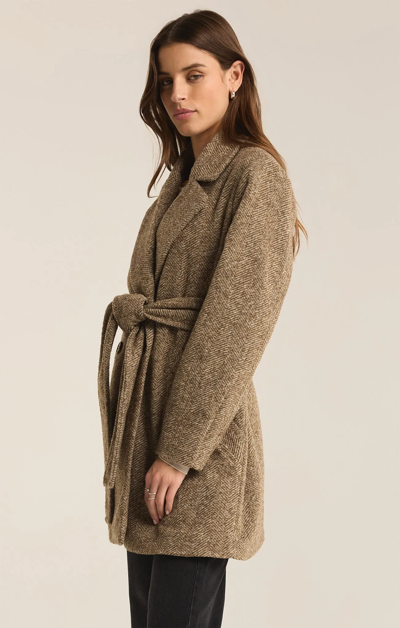 HAWTHORNE HERRINGBONE COAT