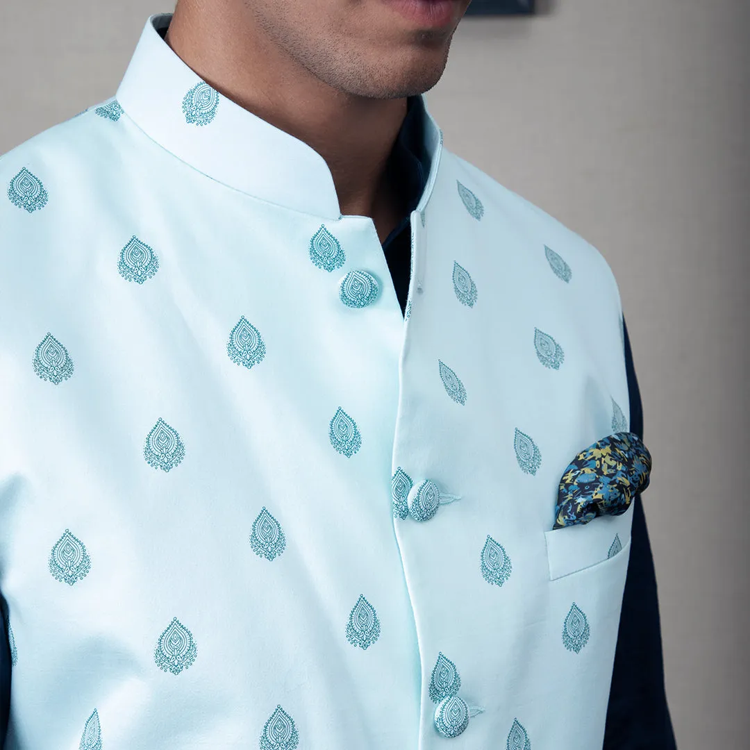 Ivaan Ethinic Motif Printed Nehru Jacket