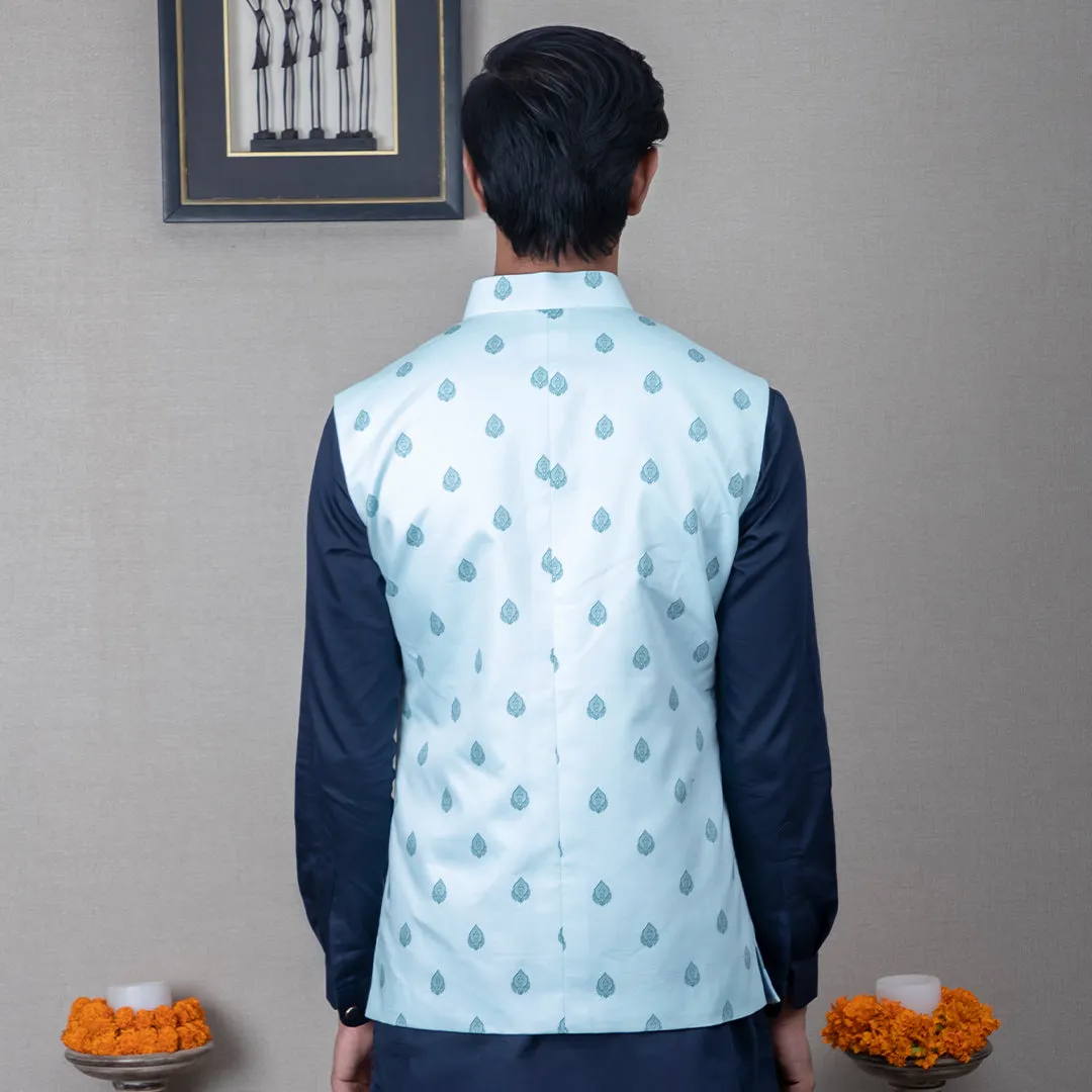 Ivaan Ethinic Motif Printed Nehru Jacket