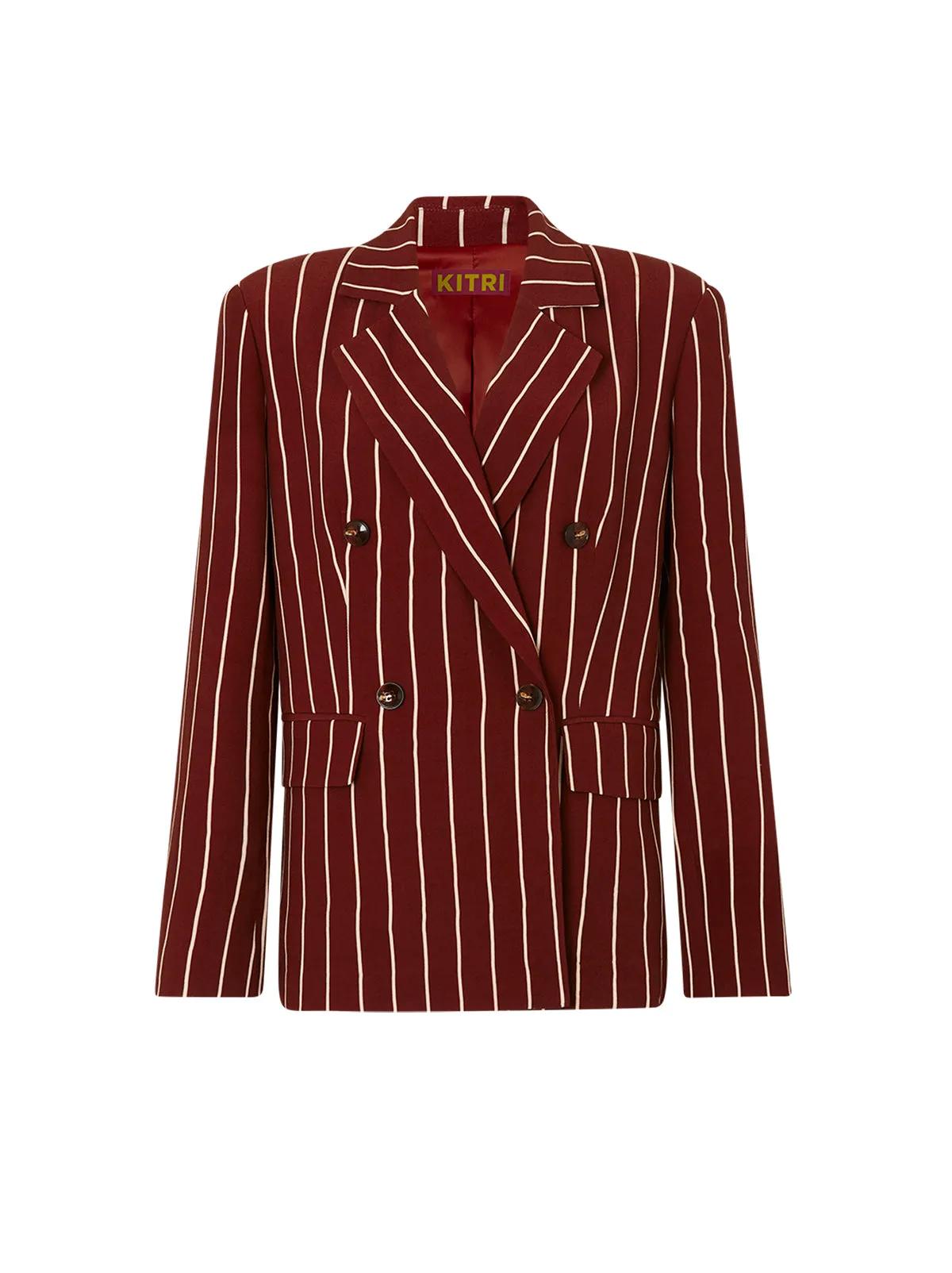 Josephine Mocha Stripe Double Breasted Blazer