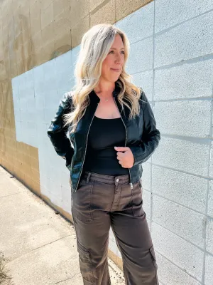 Khloe Faux Leather Jacket