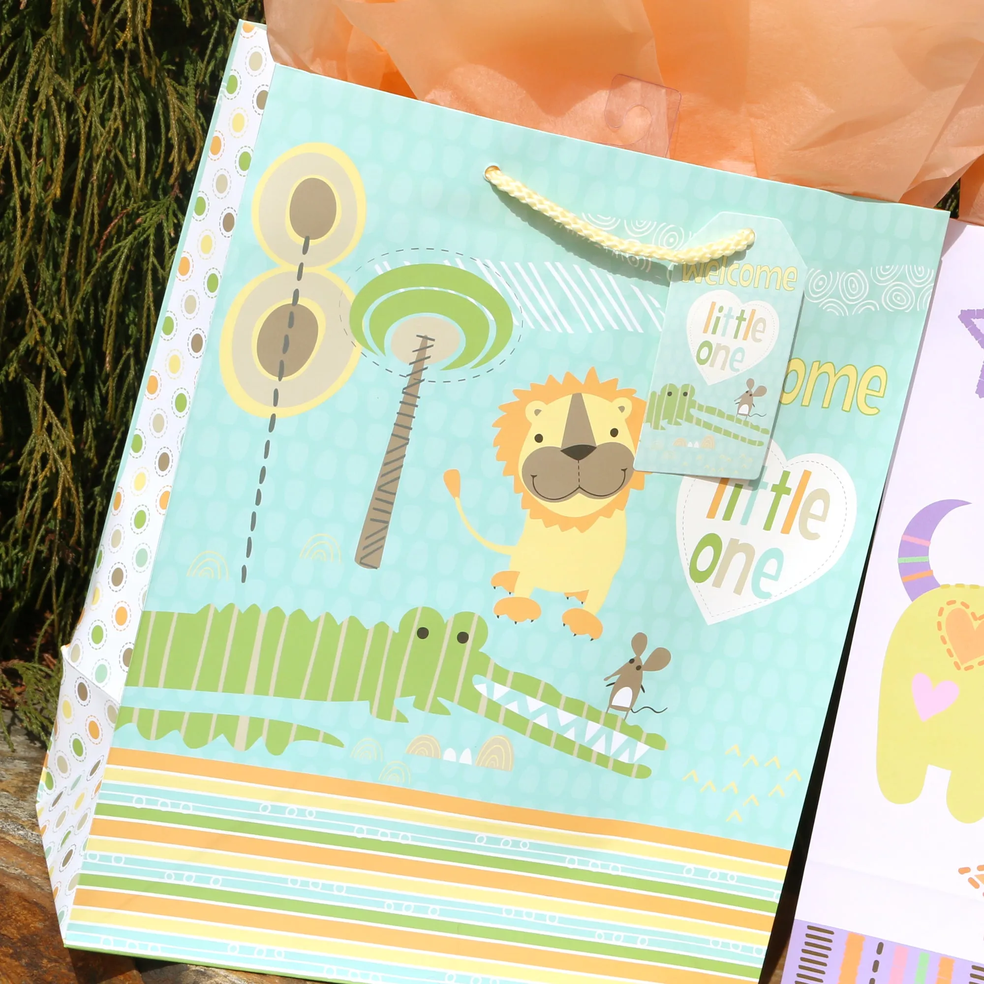 Large Oh Baby Printed Gift Bag, 4 Designs