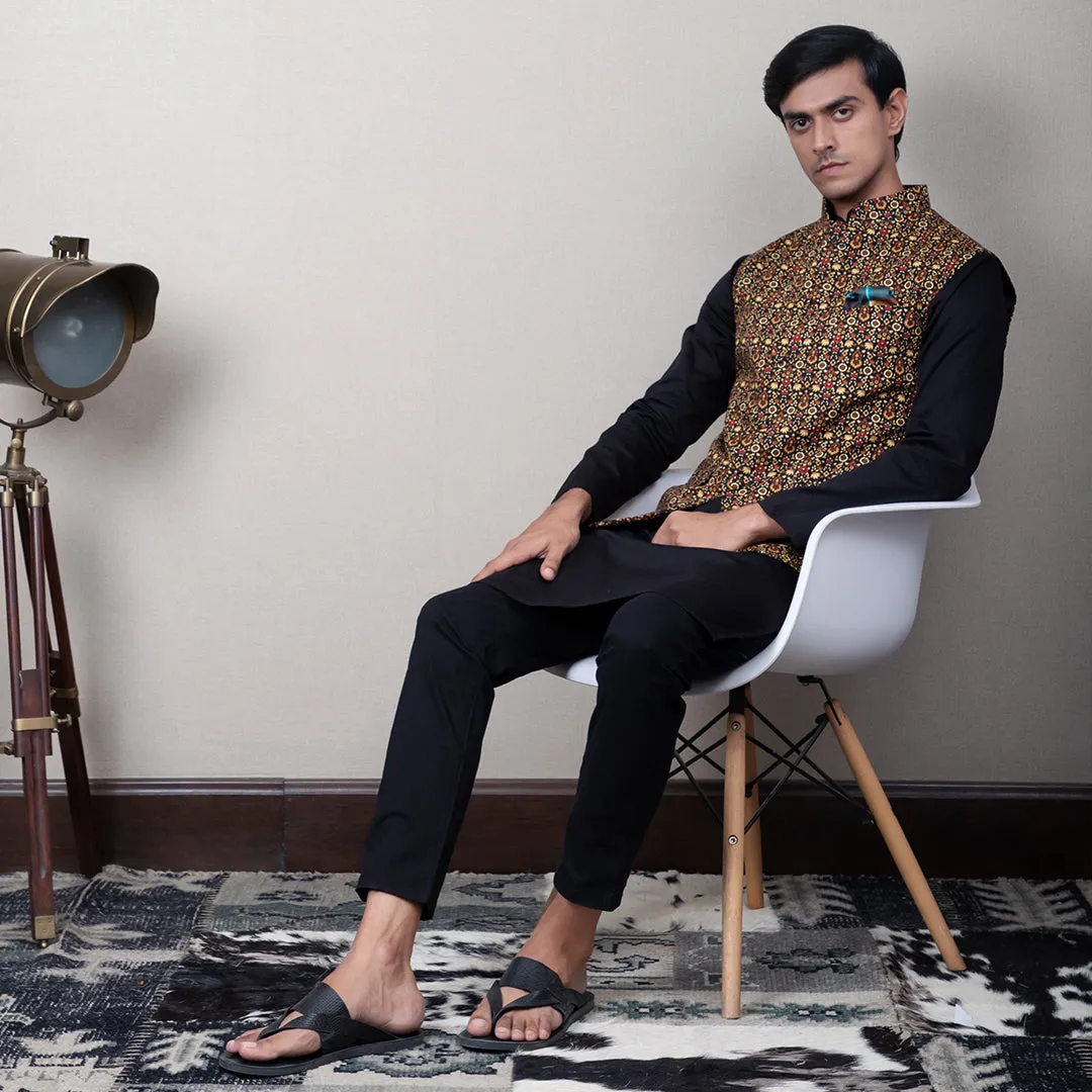 Lekh Printed Nehru Jacket