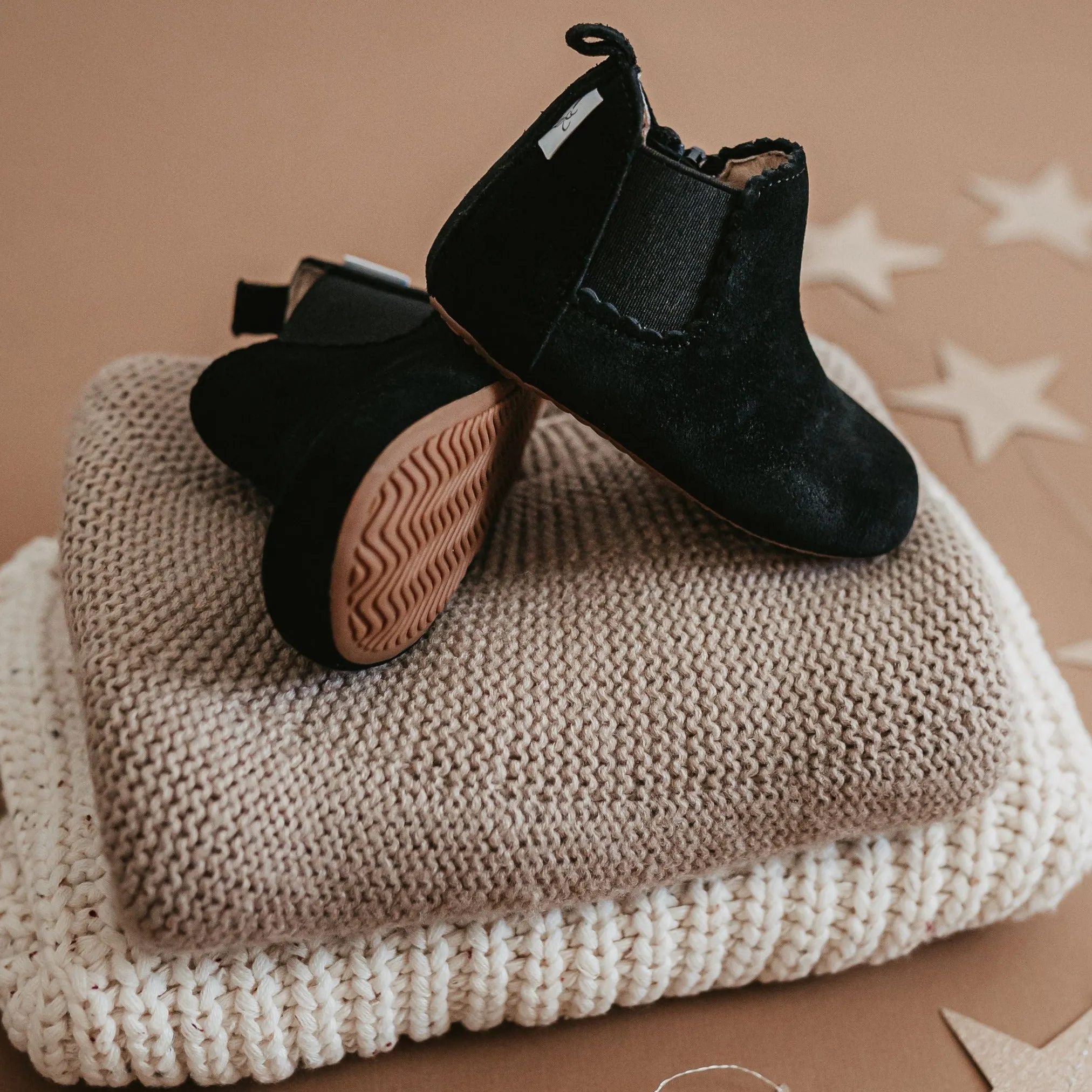 Little Love Bug Black Suede Reagan