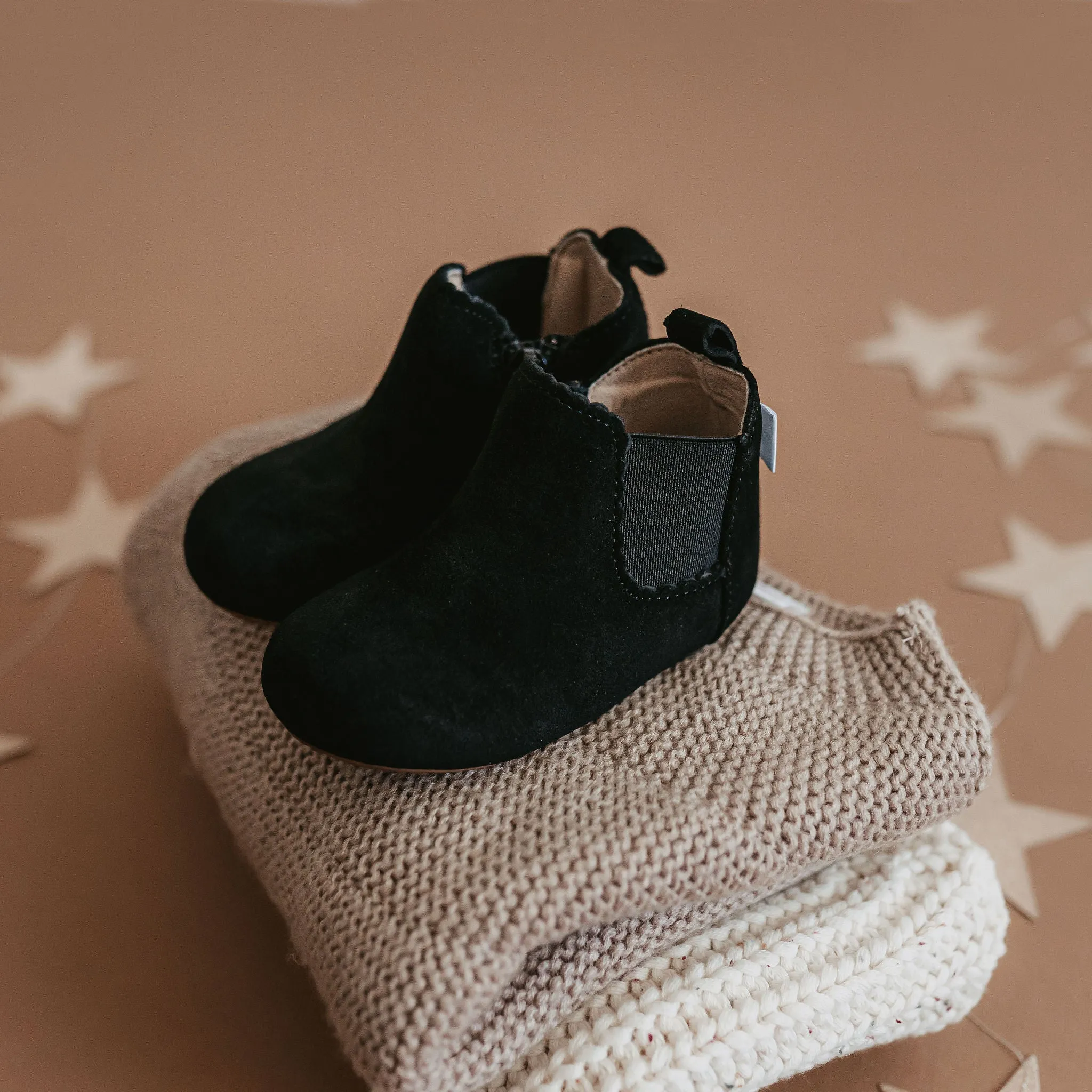 Little Love Bug Black Suede Reagan