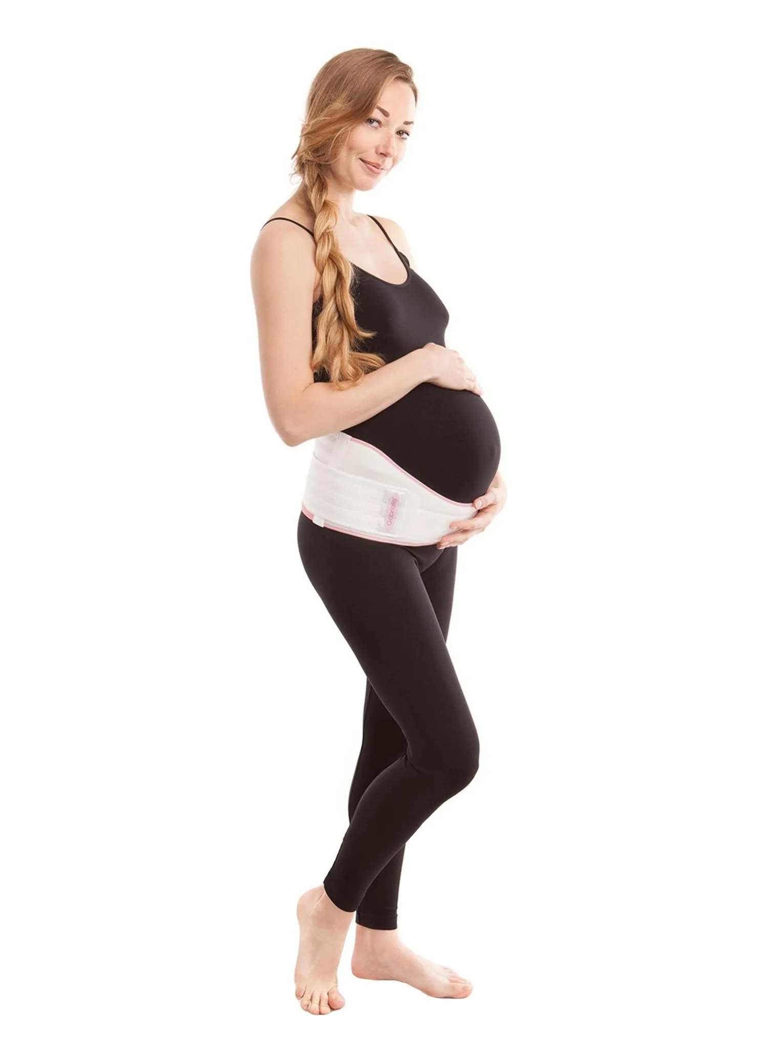 Maternity Belt - Deluxe Breathable Medium Support - White