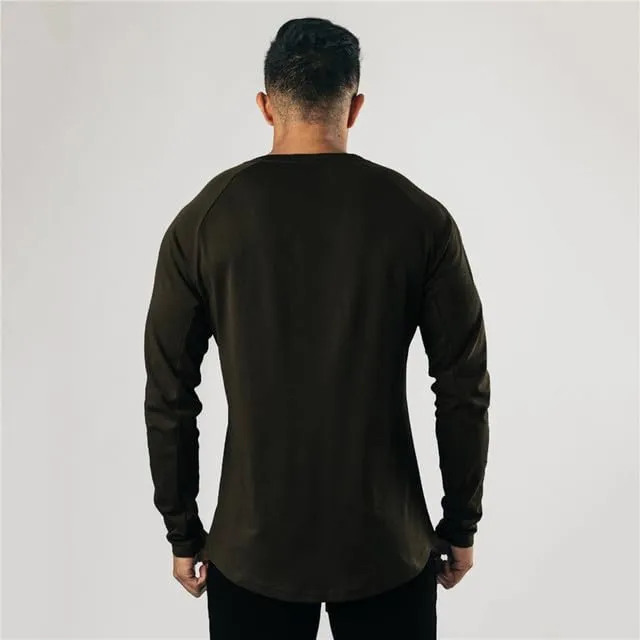 Men's Henley Full Sleeve T-Shirt (Medium, Black)