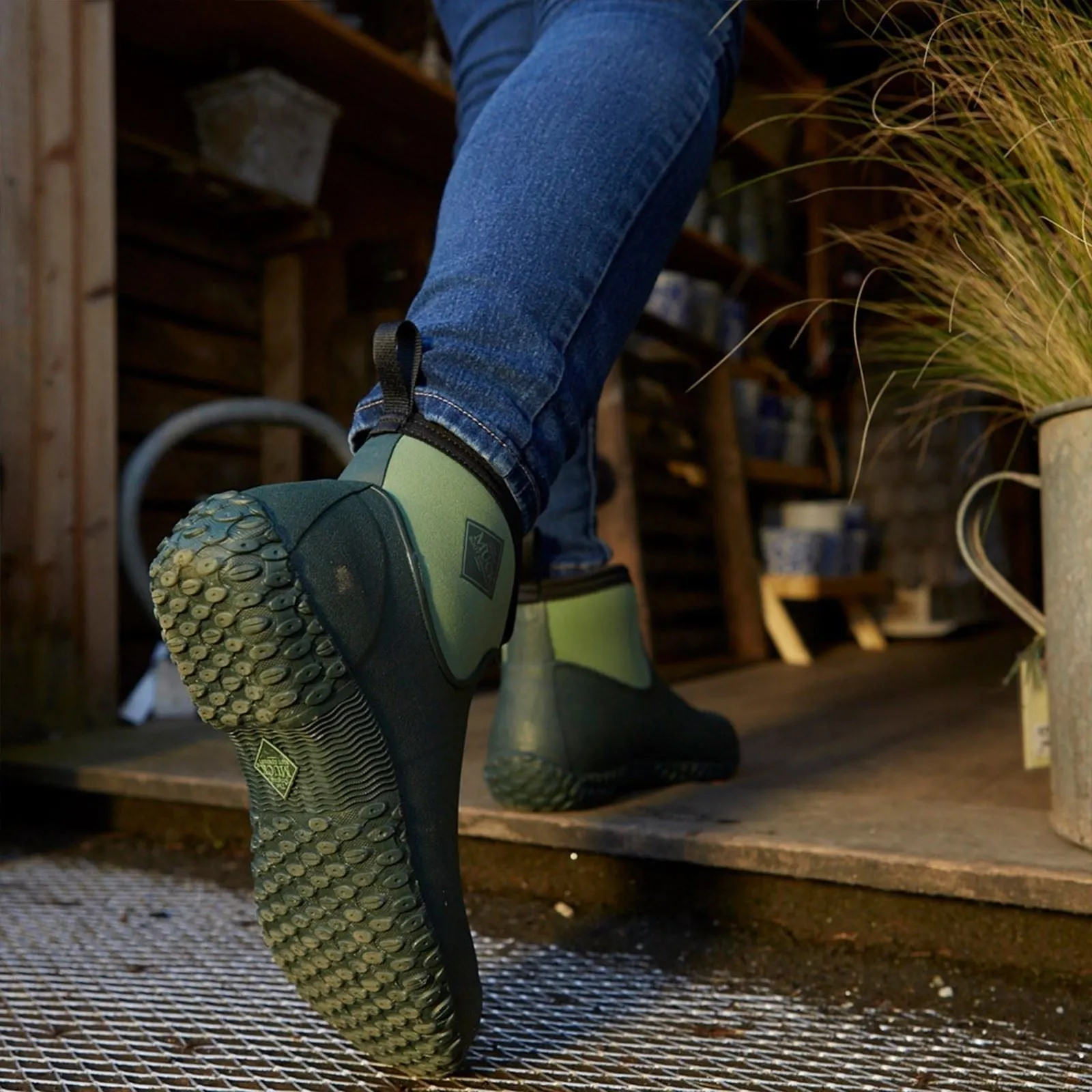 Muck Boots Muckster II Ankle Rubber Green Wellington Boots