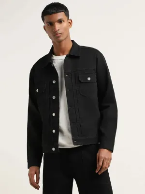 Nuon Black Denim Relaxed Fit Jacket