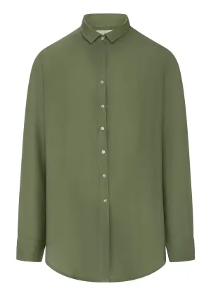 ORION LINEN SHIRT - Olive