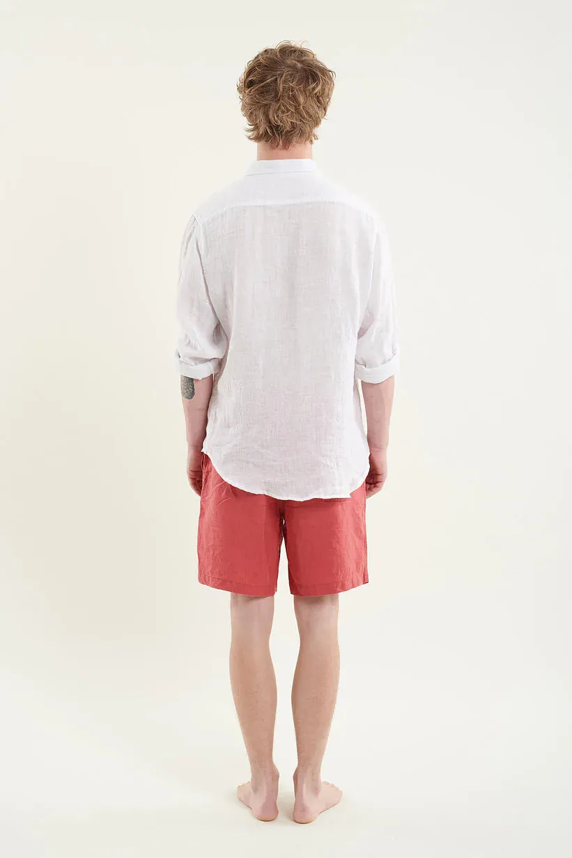 ORION LINEN SHIRT - white