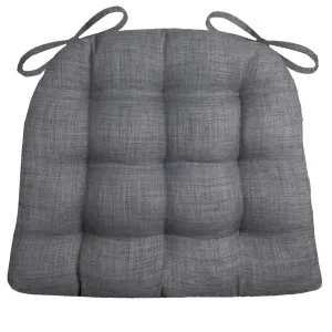 Rave Graphite Grey Indoor / Outdoor Dining Chair Pads & Patio Cushions