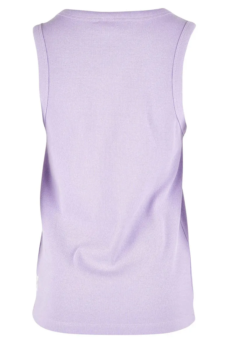 Rib Crew Tank in Periwinkle