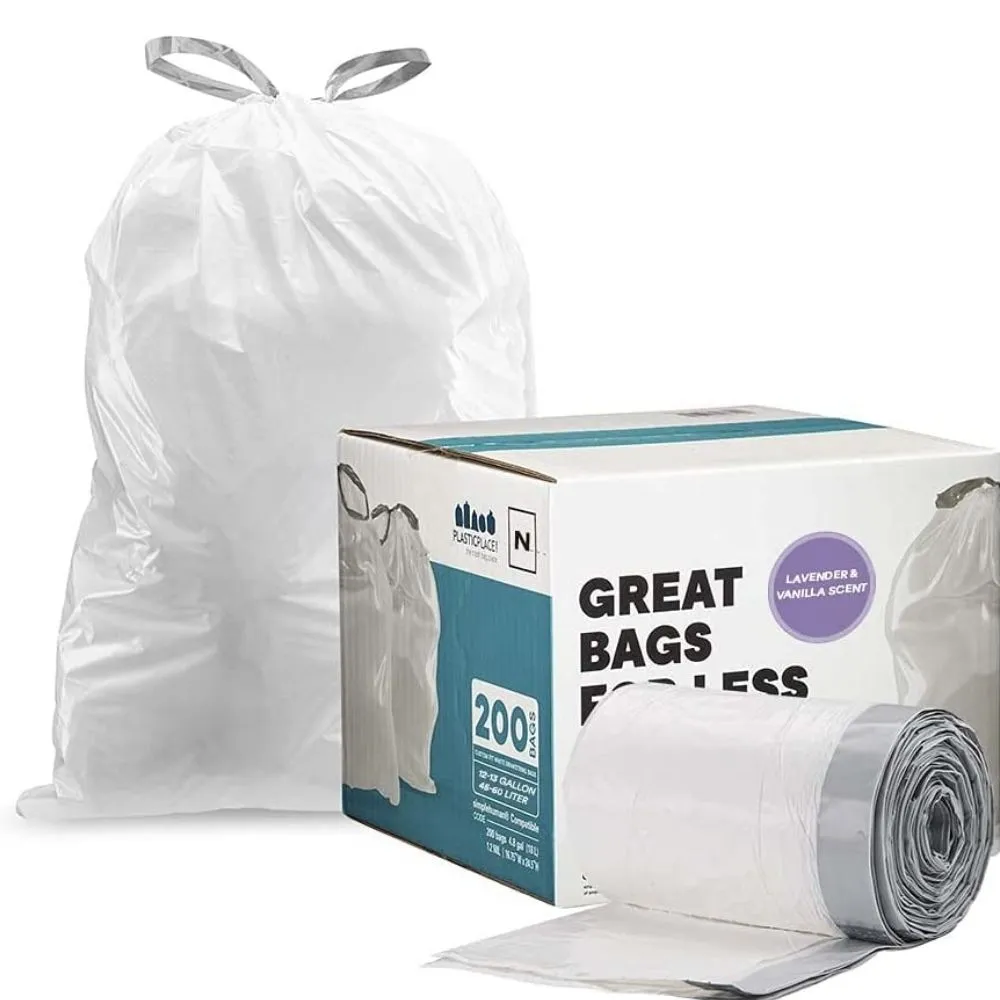 Sample of - 12-13 Gallon Simplehuman Compatible Trash Bags Code N | Lavender & Vanilla Scented Bags