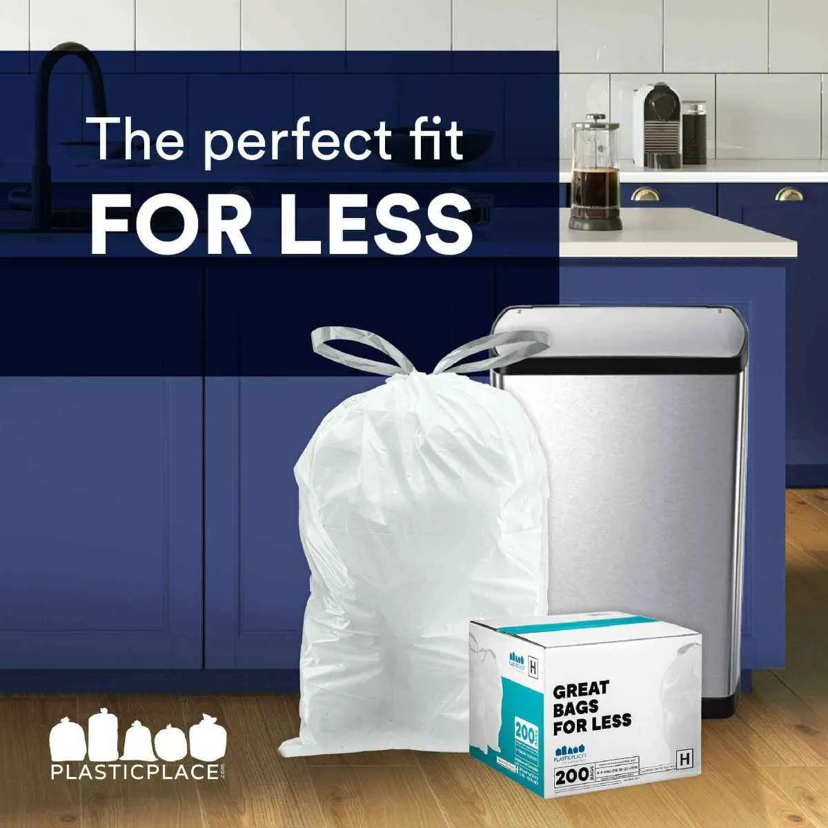 Simplehuman®* Compatible Trash Bags - Code J - 10-10.5 Gallon - 100/Case