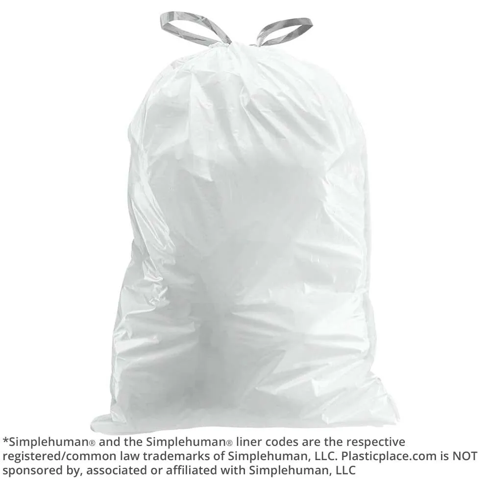 Simplehuman®* Compatible Trash Bags - Code J - 10-10.5 Gallon - 100/Case