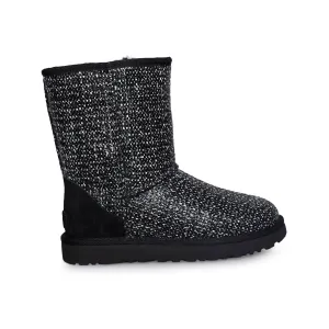 UGG Classic Short Frill Black Boots - Women's